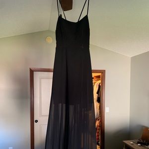 Express BlackCocktail Dress short dress with longer see through fabric size XS